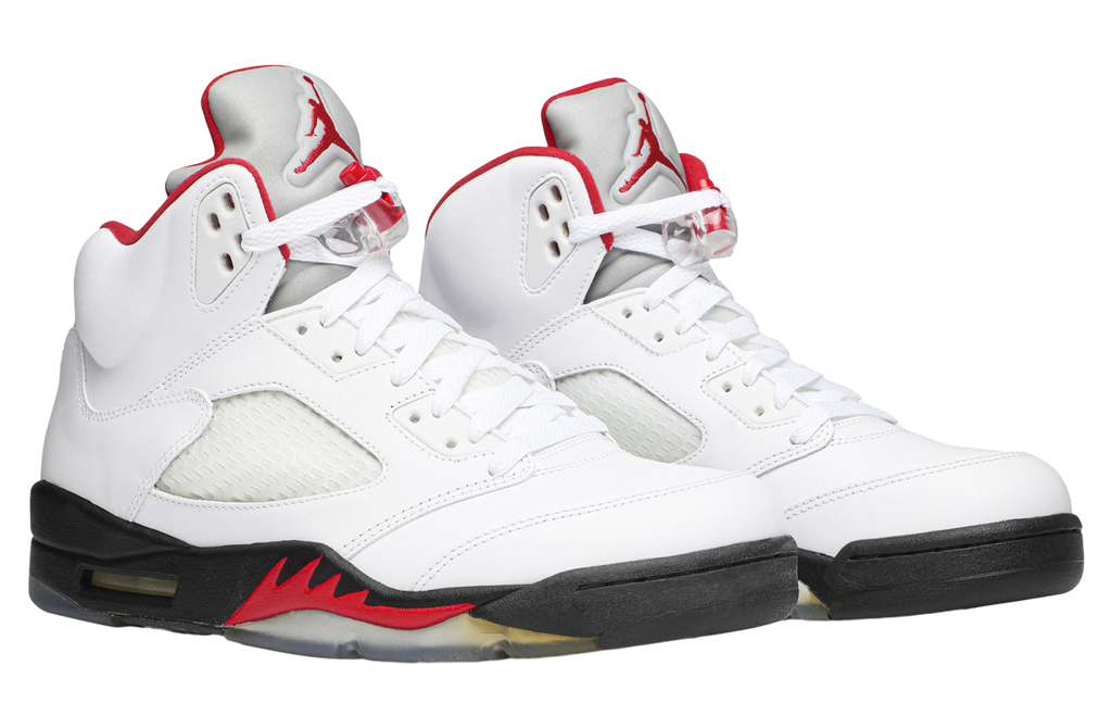 Air Jordan 5 Fire Red Silver Tongue - Image 5