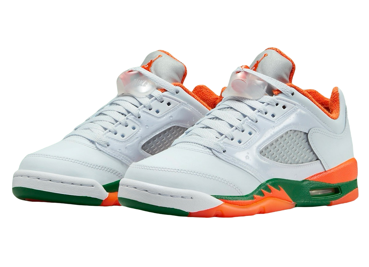 Air Jordan 5 Low GS Miami Hurricanes - Image 2