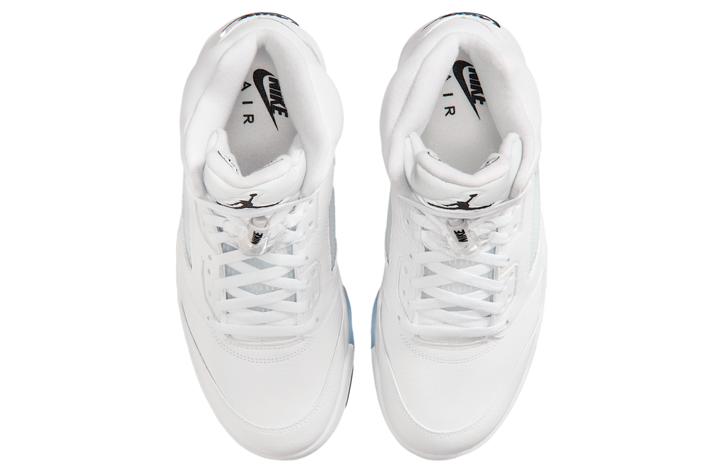Air Jordan 5 White / Black / Metallic Silver - Image 4