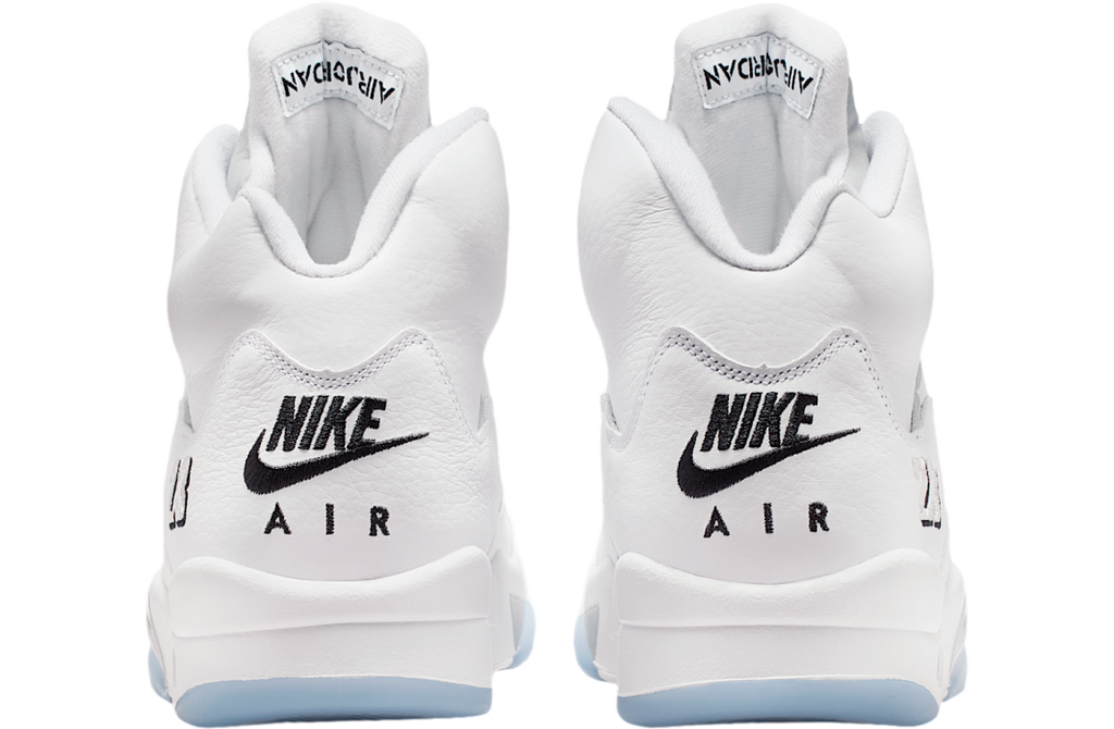 Air Jordan 5 White / Black / Metallic Silver - Image 6