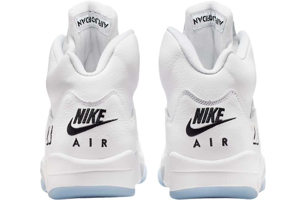 Air Jordan 5 White / Black / Metallic Silver - Image 6