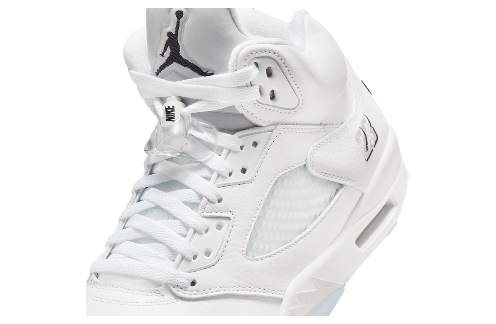 Air Jordan 5 White / Black / Metallic Silver - Image 7