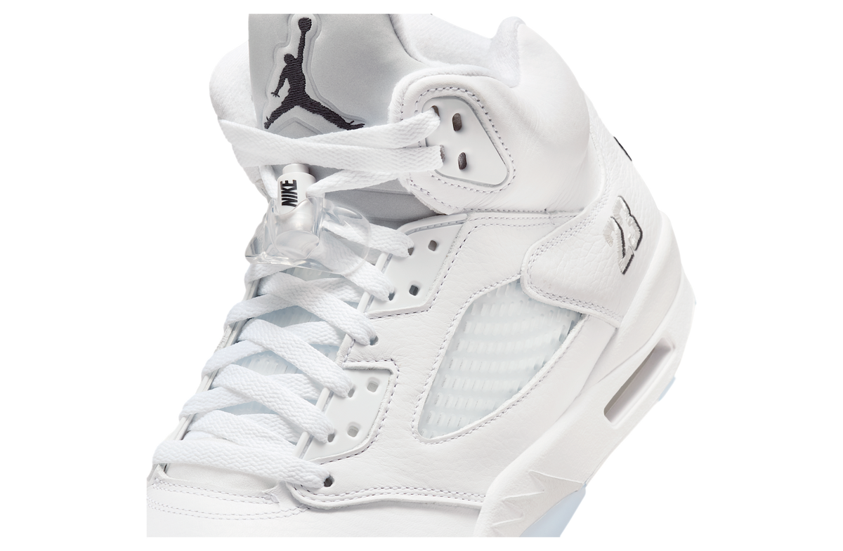 Air Jordan 5 White / Black / Metallic Silver - Image 7