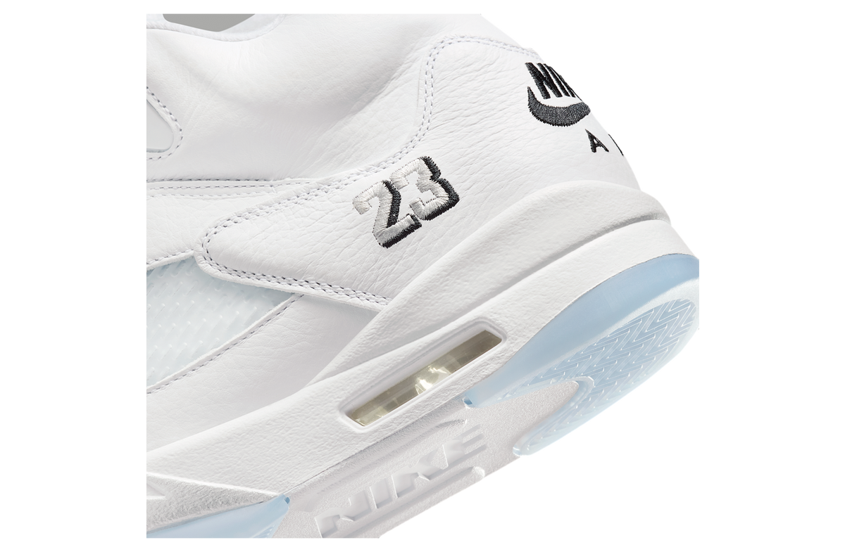 Air Jordan 5 White / Black / Metallic Silver - Image 8
