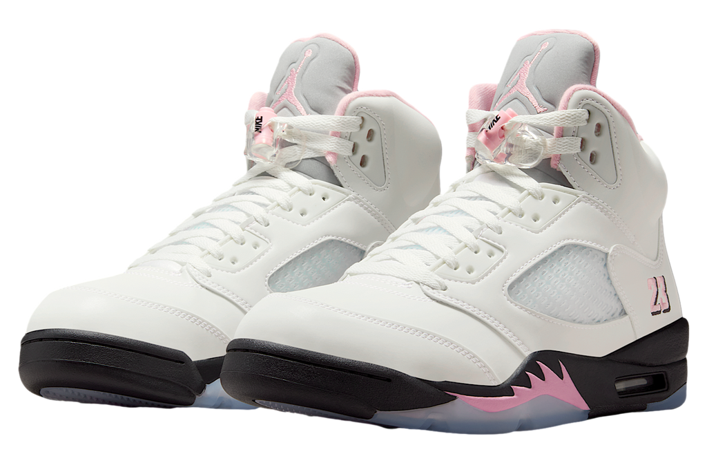 Air Jordan 5 White / Medium Soft Pink - Image 5