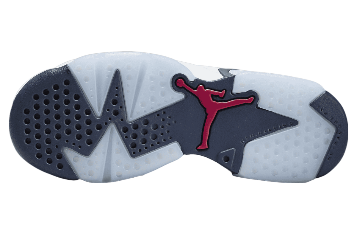 Air Jordan 6 GS White / Midnight Navy - Image 2