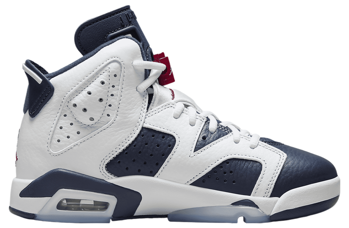 Air Jordan 6 GS White / Midnight Navy - Image 3
