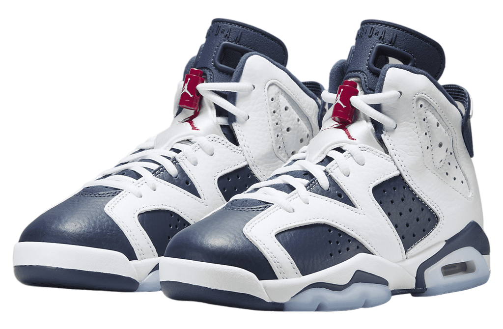 Air Jordan 6 GS White / Midnight Navy - Image 5