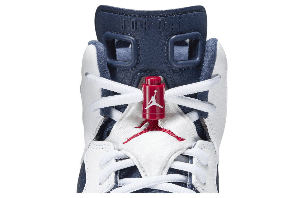 Air Jordan 6 GS White / Midnight Navy - Image 9
