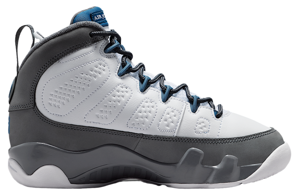 Air Jordan 9 GS White / Flint Grey / French Blue - Image 3