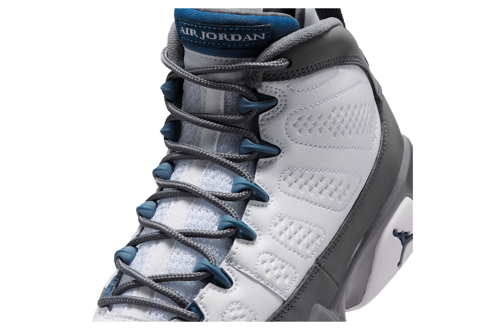 Air Jordan 9 GS White / Flint Grey / French Blue - Image 7