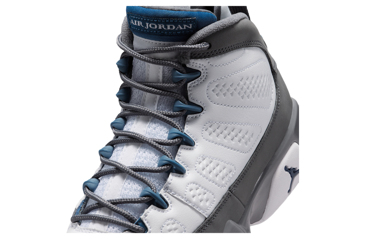Air Jordan 9 GS White / Flint Grey / French Blue - Image 7