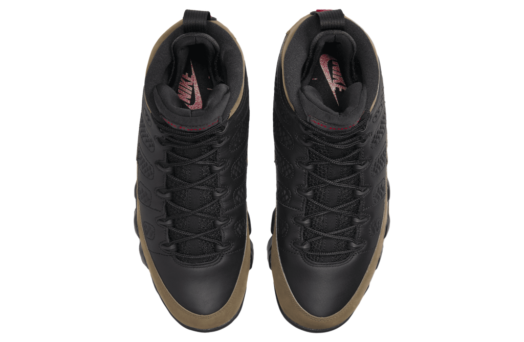 Air Jordan 9 Olive Black / True Red - Image 4