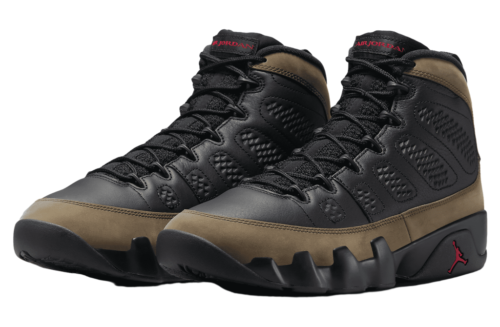 Air Jordan 9 Olive Black / True Red - Image 5
