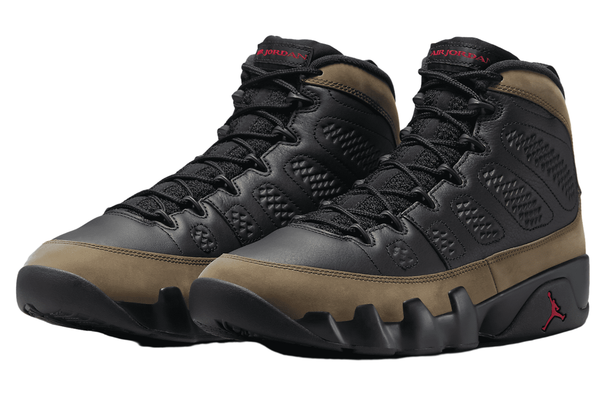 Air Jordan 9 Olive Black / True Red - Image 5