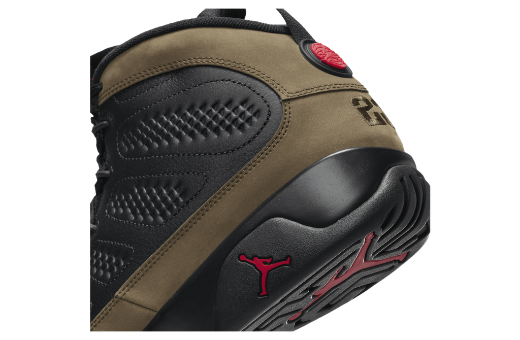 Air Jordan 9 Olive Black / True Red - Image 8