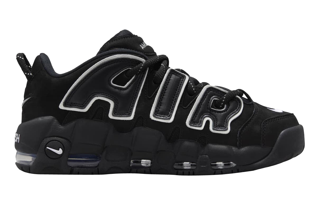AMBUSH x Nike Air More Uptempo Low Black White - Image 3