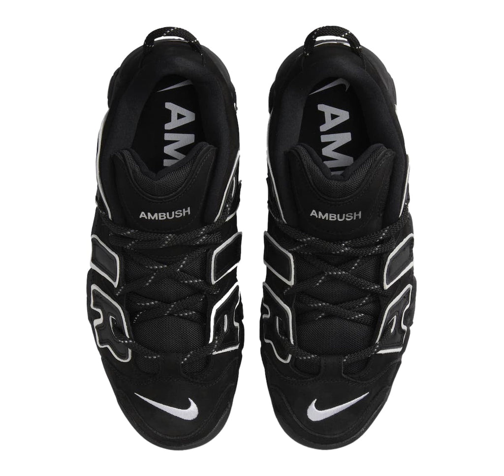 AMBUSH x Nike Air More Uptempo Low Black White - Image 4