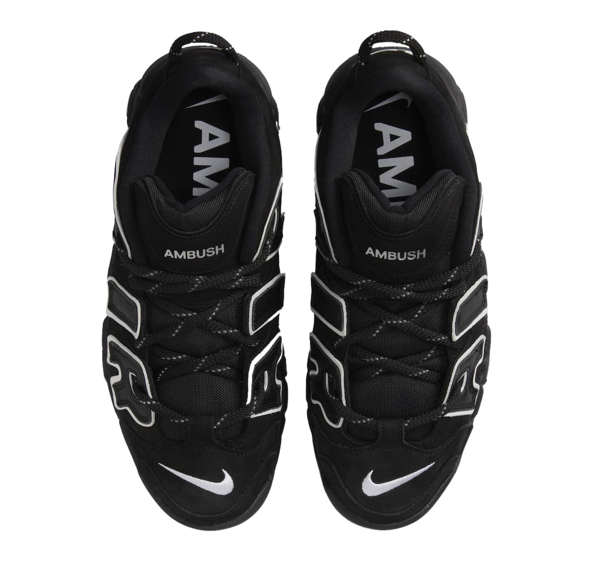 AMBUSH x Nike Air More Uptempo Low Black White - Image 4
