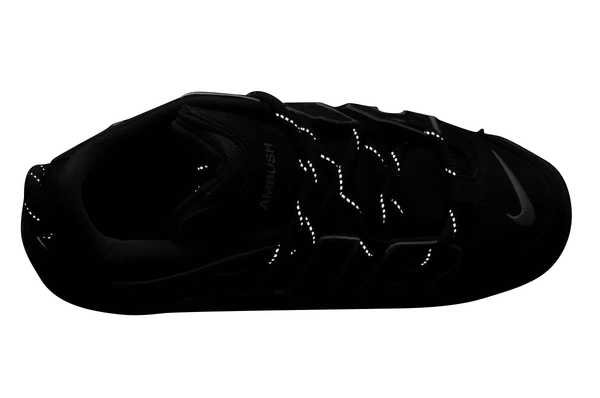 AMBUSH x Nike Air More Uptempo Low Black White - Image 9