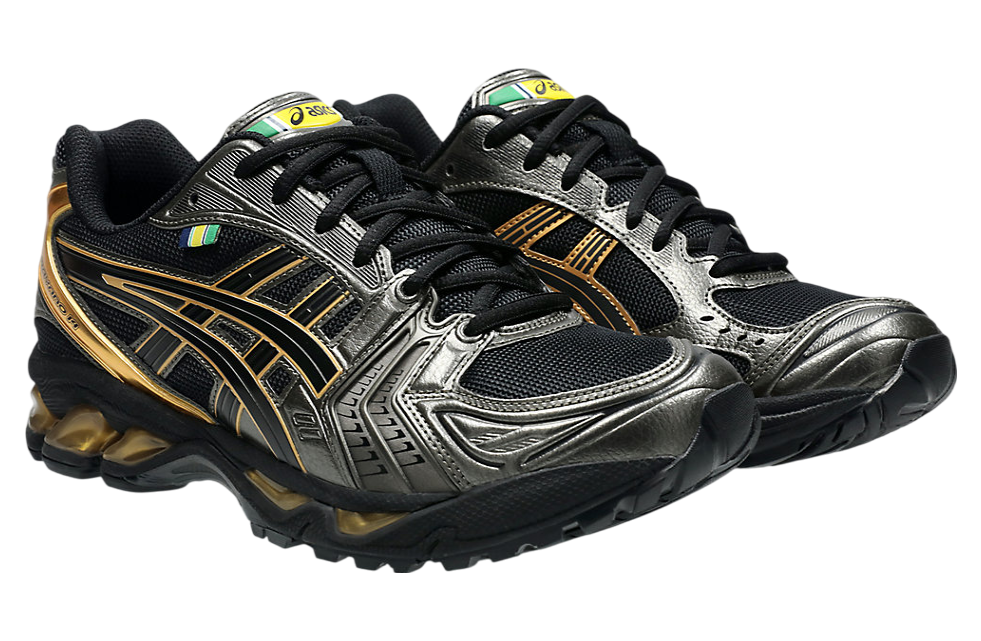 Asics Senna X Gel-Kayano 14 Black / Pure Gold - Image 2
