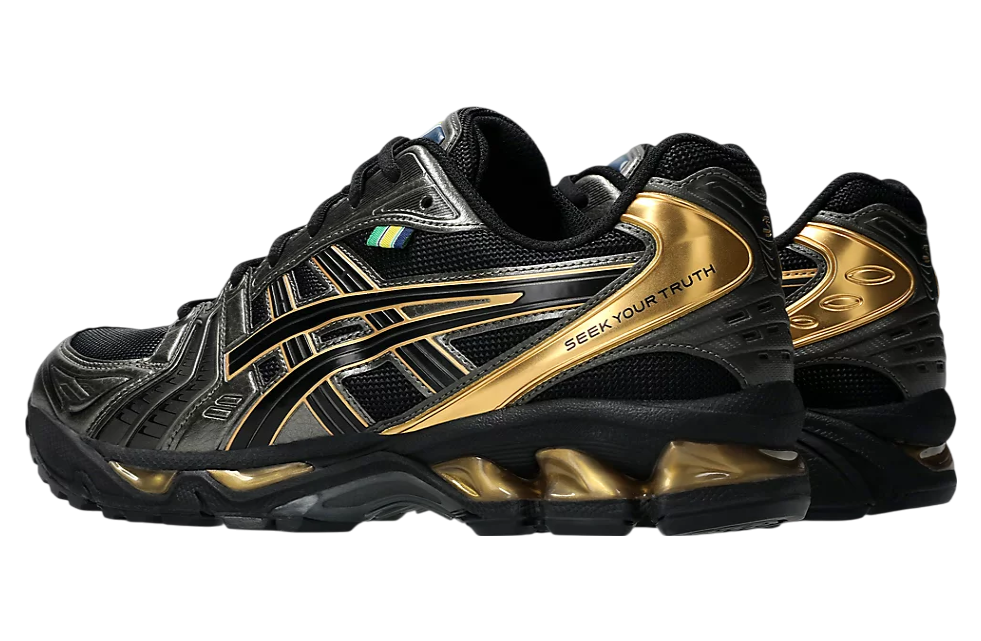 Asics Senna X Gel-Kayano 14 Black / Pure Gold - Image 3