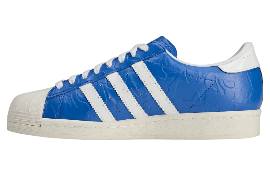 BAPE x adidas Superstar Blue White - Image 3