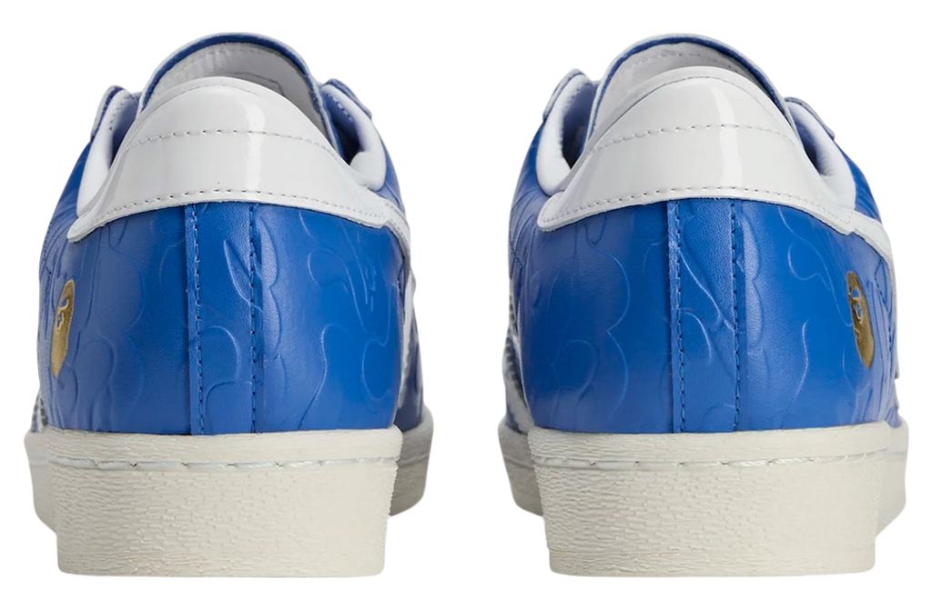 BAPE x adidas Superstar Blue White - Image 5