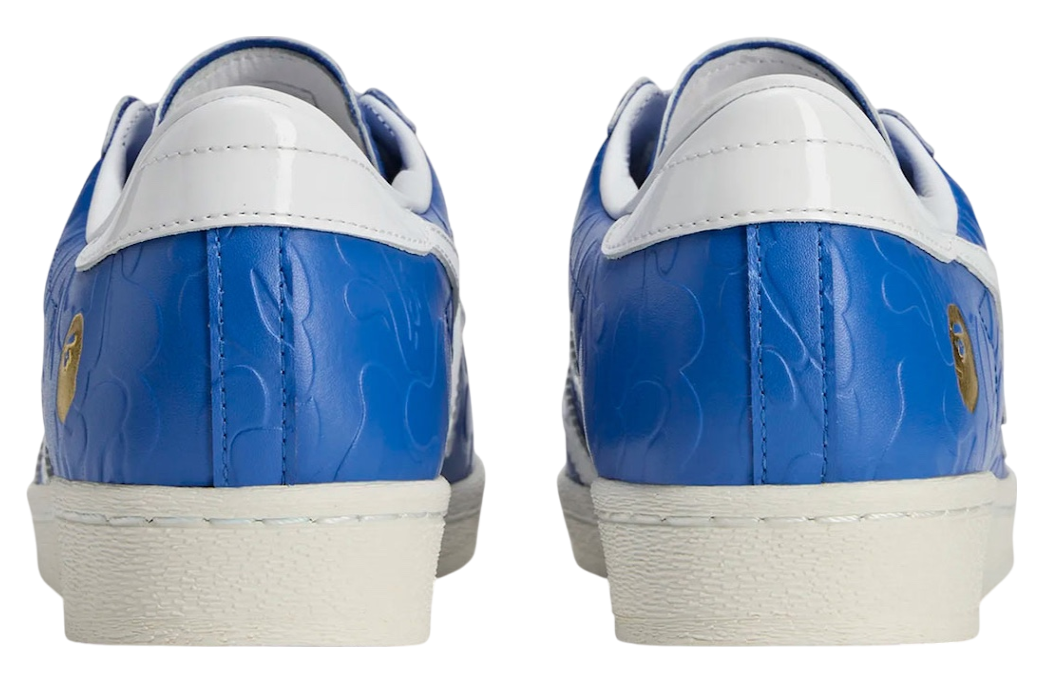 BAPE x adidas Superstar Blue White - Image 5