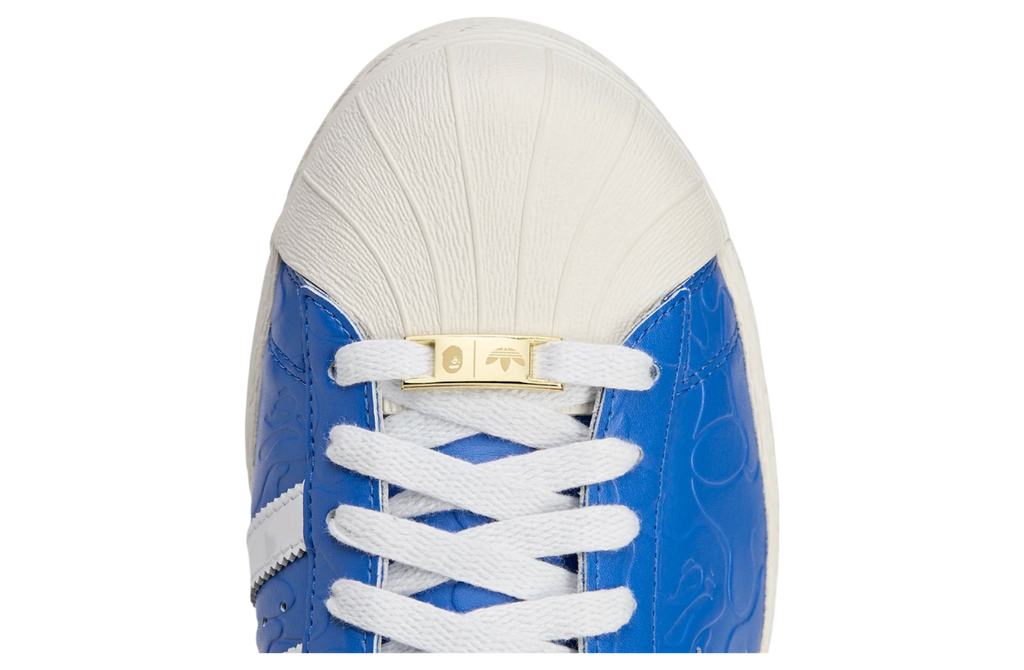 BAPE x adidas Superstar Blue White - Image 6