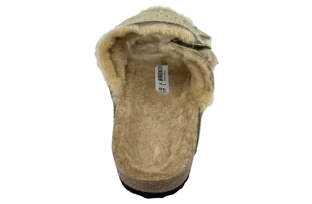 Birkenstock Arizona Shearling Suede Leather Taupe WMNS - Image 5