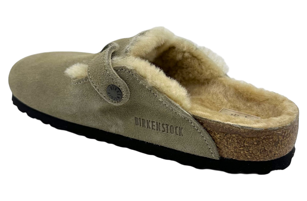 Birkenstock Boston Shearling Suede Taupe WMNS - Image 3
