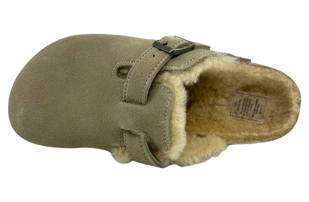 Birkenstock Boston Shearling Suede Taupe WMNS - Image 4