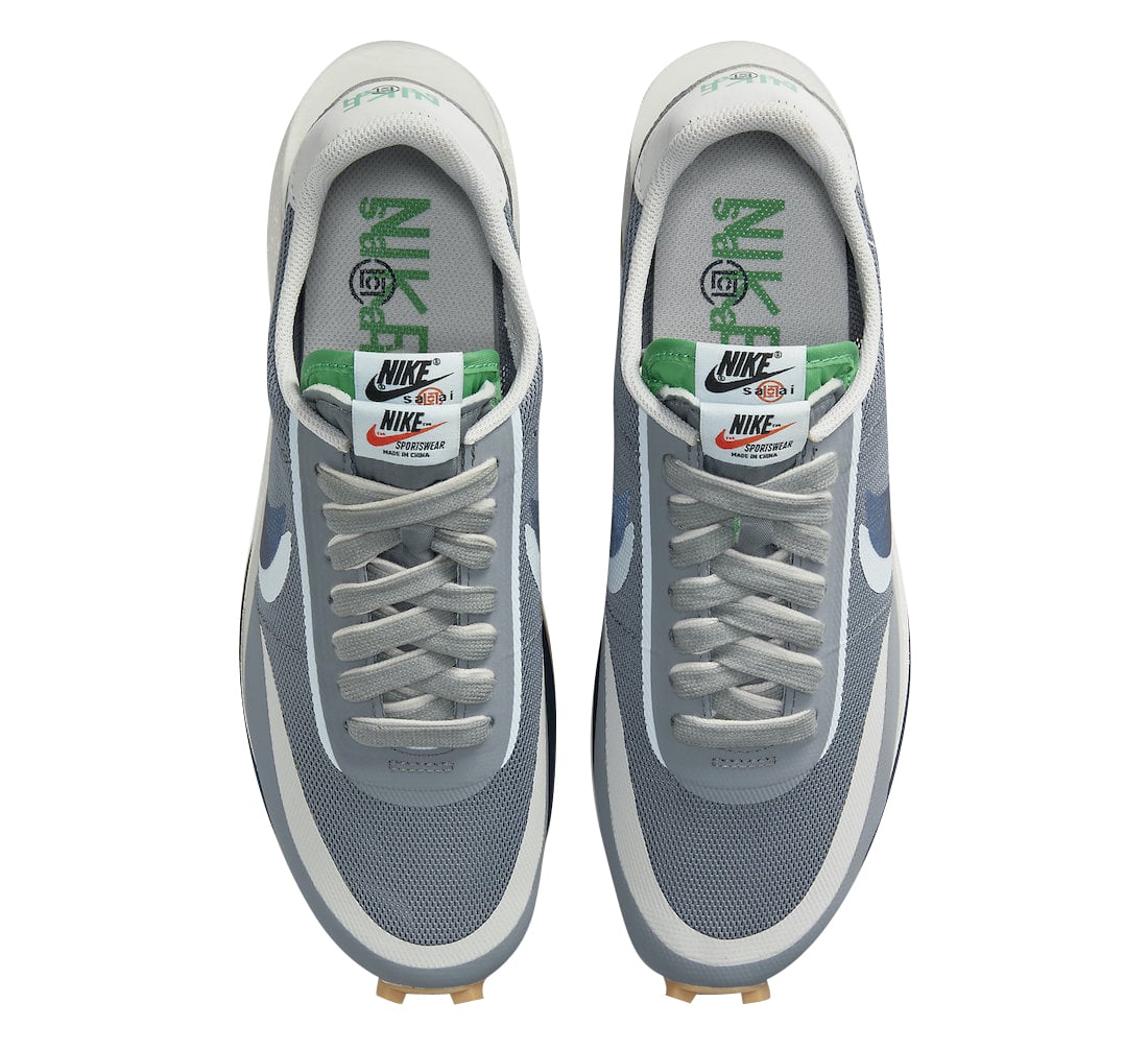 Clot x Sacai x Nike LDWaffle Cool Grey - Image 4