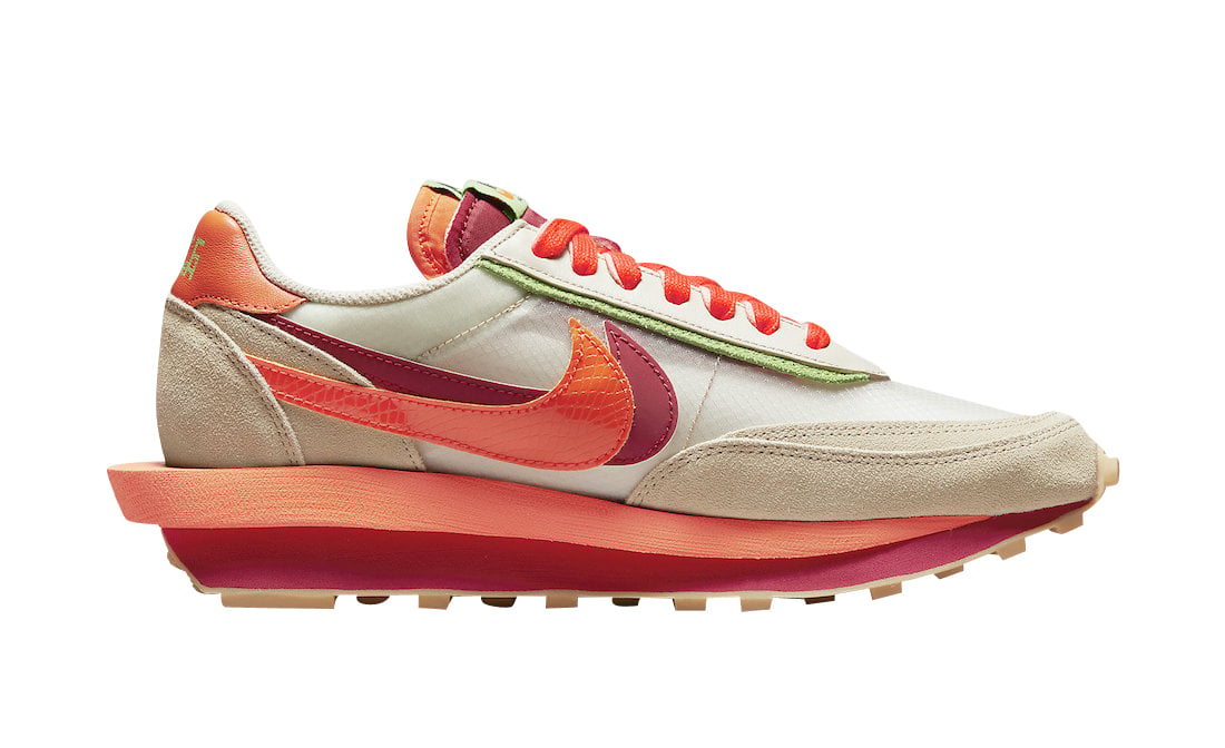 Clot x Sacai x Nike LDWaffle Orange Blaze - Image 3
