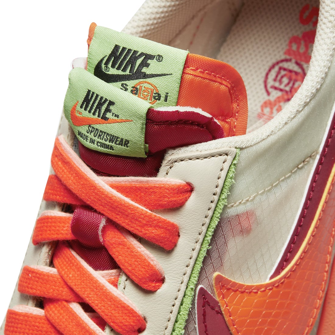 Clot x Sacai x Nike LDWaffle Orange Blaze - Image 7