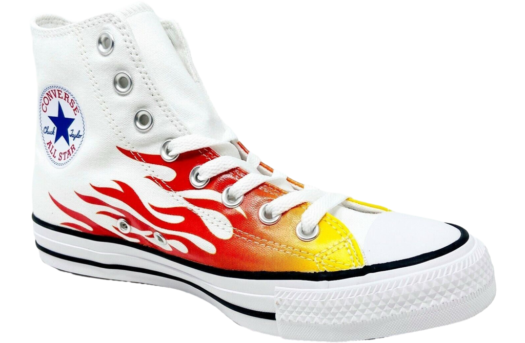 Converse Chuck Taylor All Star High Archive Print-White Flame - Image 3