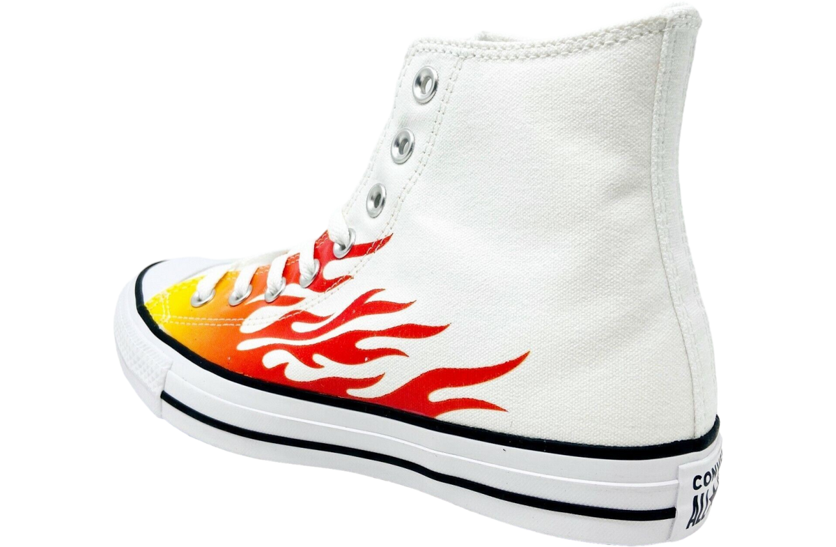 Converse Chuck Taylor All Star High Archive Print-White Flame - Image 4