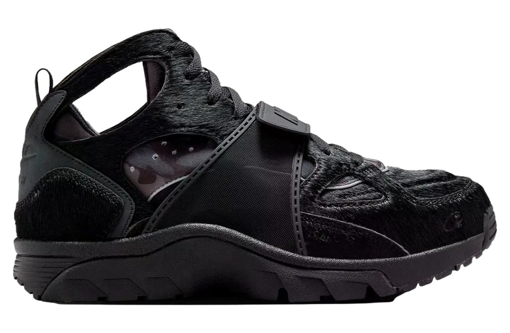 Corteiz x Nike Air Trainer Huarache Black / White - Image 2