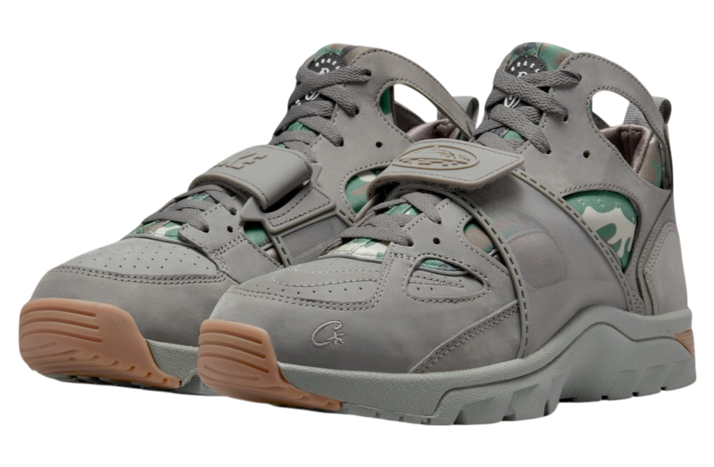 Corteiz x Nike Air Trainer Huarache Flat Pewter / White - Image 2