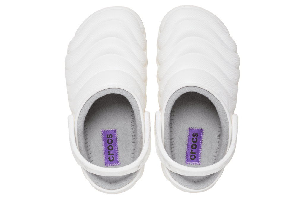 Crocs Classic Lined Overpuff Clog White - Image 3