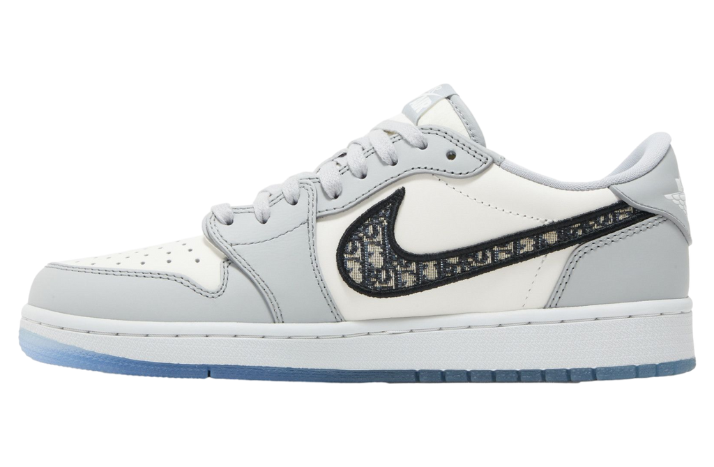 Dior x Air Jordan 1 Low Wolf Grey / Sail - Image 3