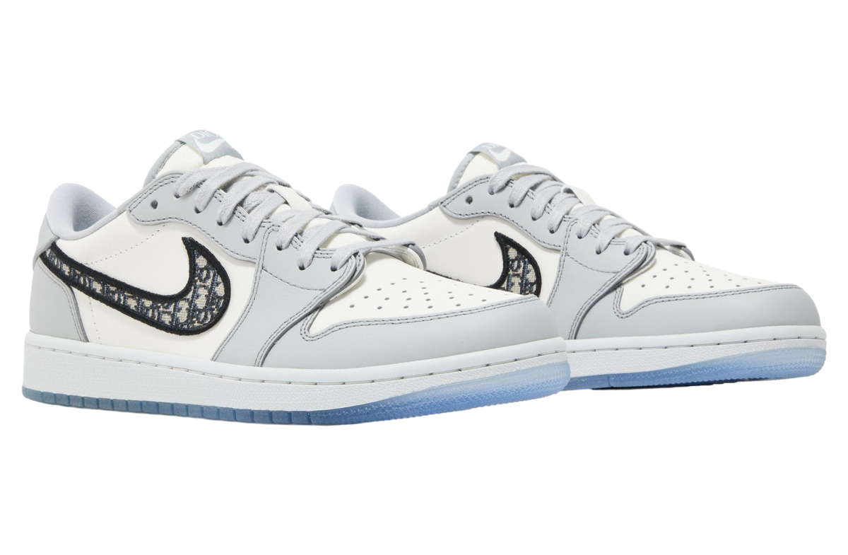 Dior x Air Jordan 1 Low Wolf Grey / Sail - Image 8
