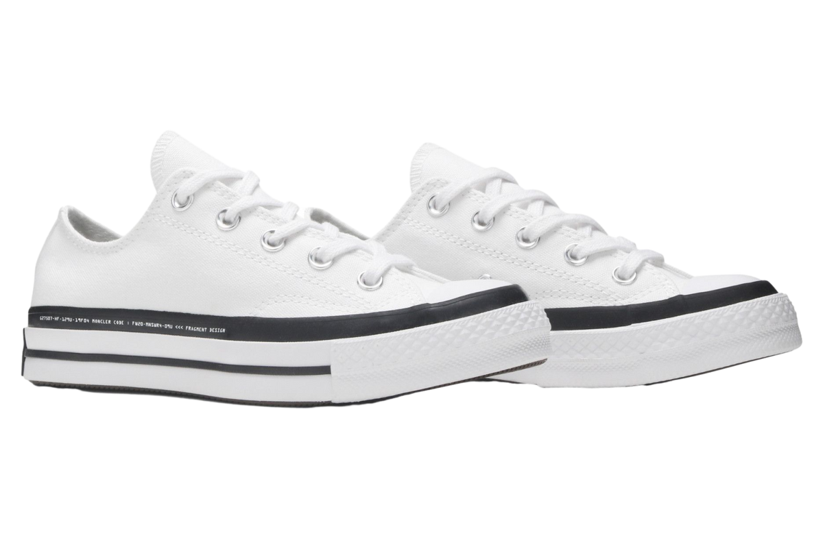 Fragment Design x Moncler x Converse Chuck 70 Low White - Image 5