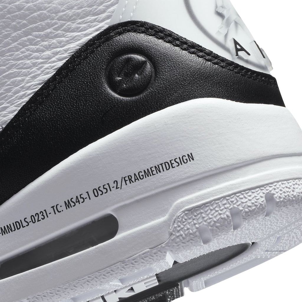 fragment x Air Jordan 3 White Black - Image 8