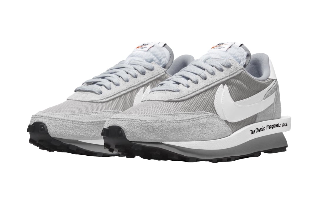 fragment x sacai x Nike LDWaffle Light Smoke Grey - Image 2