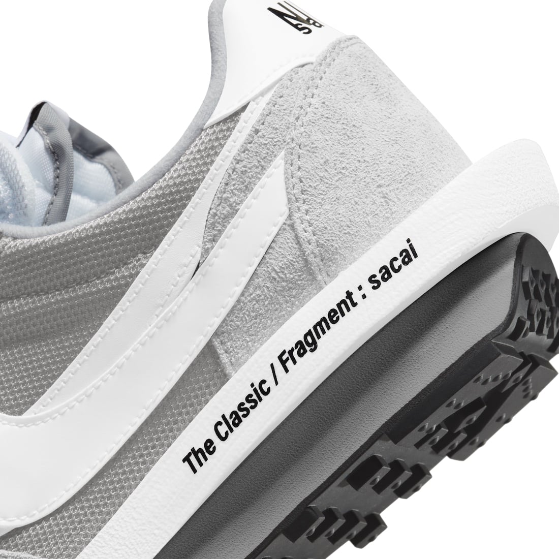 fragment x sacai x Nike LDWaffle Light Smoke Grey - Image 8