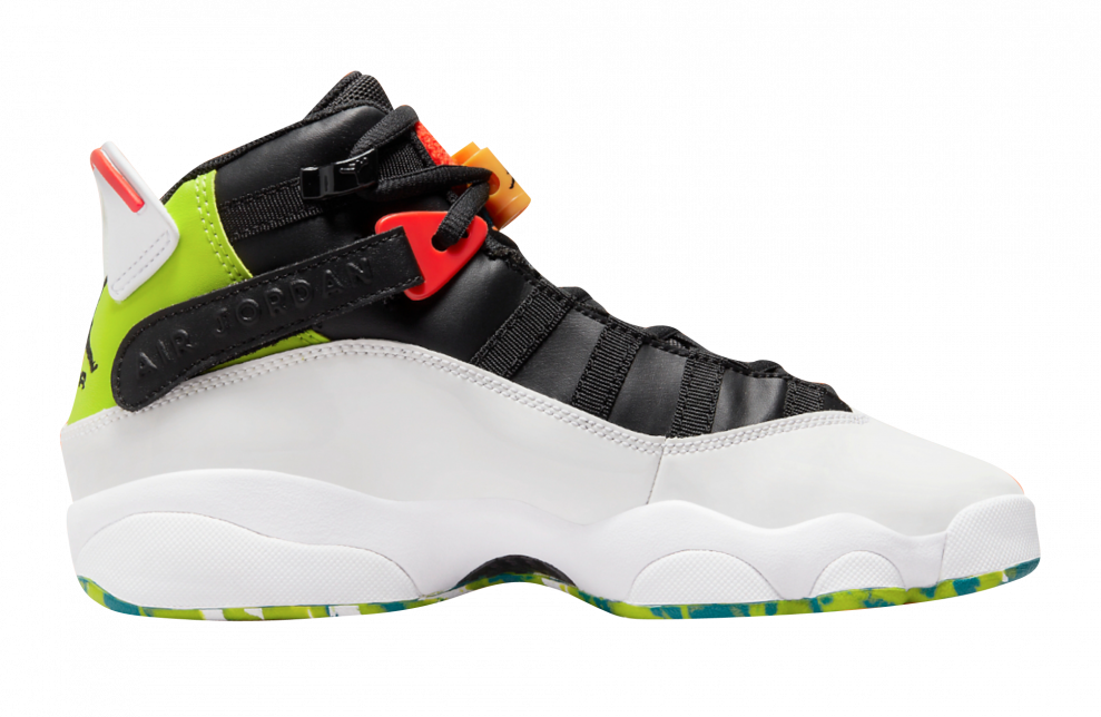 Jordan 6 Rings GS Black White Neon - Image 3