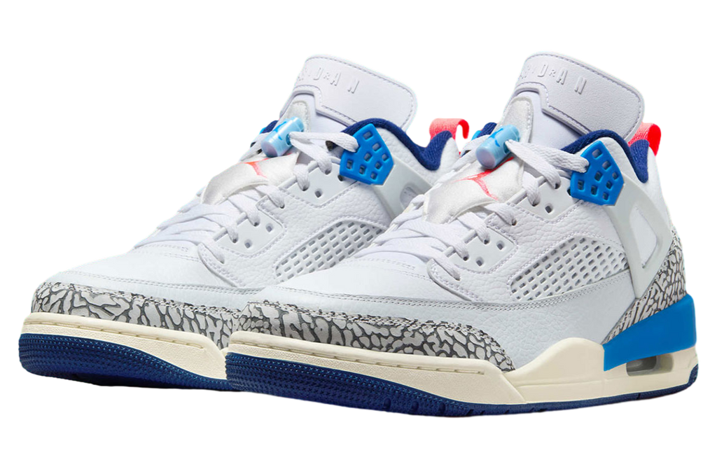 Jordan Spizike Low White / Blue Void / Hot Lava - Image 2