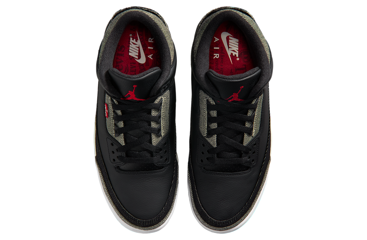Levi’s x Air Jordan 3 Denim / Gym Red - Image 4